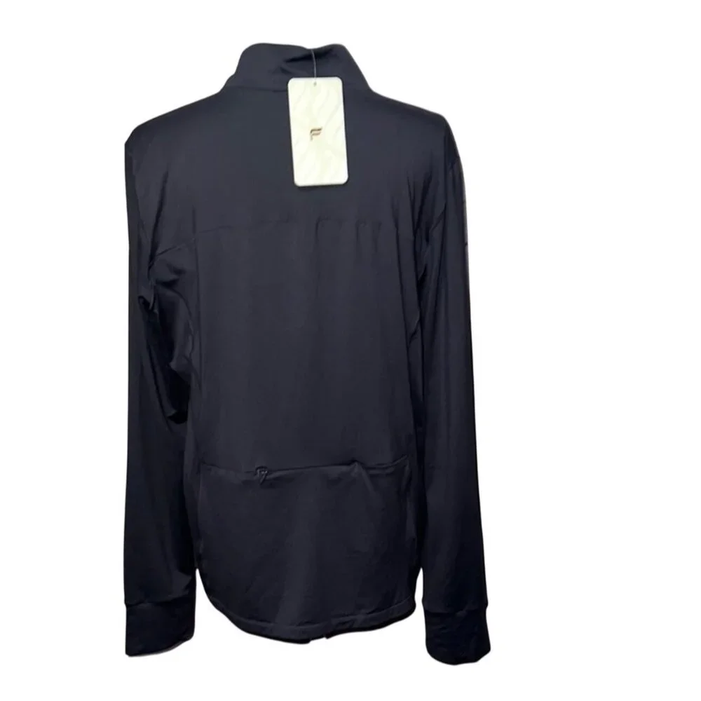 Fabletics Womens Half-Zip Phoenix Black Mid-Layer Top XXL Moisture-Wicking NEW - Picture 3 of 16
